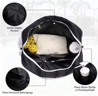 Sac fourre-tout en polyester PU personnalisé de haute qualité KUAIQIU, bandoulière réglable et porté en bandoulière pour hommes et femmes, sac pour raquette de pickleball