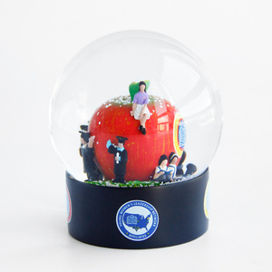 مشغولات راتنج مخصصة كرة ثلج لحفلات التخرج تذكارية جامعية للمنزل ديكور داخلي تصميم التميمة الزجاج - Product Image 2