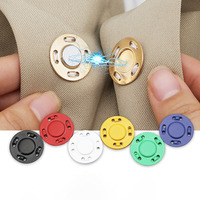 Boutons-pression magnétiques ronds en métal coloré, simples, ultra-fins et invisibles pour manteaux et vestes