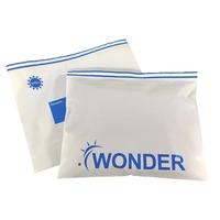 Sac d'emballage pour vêtements de protection solaire à prix spécial, sac minimaliste blanc en EVA avec fermeture éclair, sac auto-scellant, finition mate horizontale