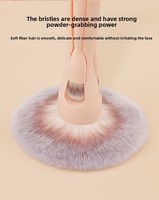 Nouvel ensemble de pinceaux de maquillage pour le visage 4-en-1, format voyage pratique, à fixation magnétique, en fibres synthétiques, avec manche en plastique, pour poudre libre
