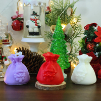 LUFU Sojawachs 3D Weihnachtsbaum-Flockenform Hochduftende Kerze für Halloween, Diwali, Hochzeiten & Neujahrsfeiern
