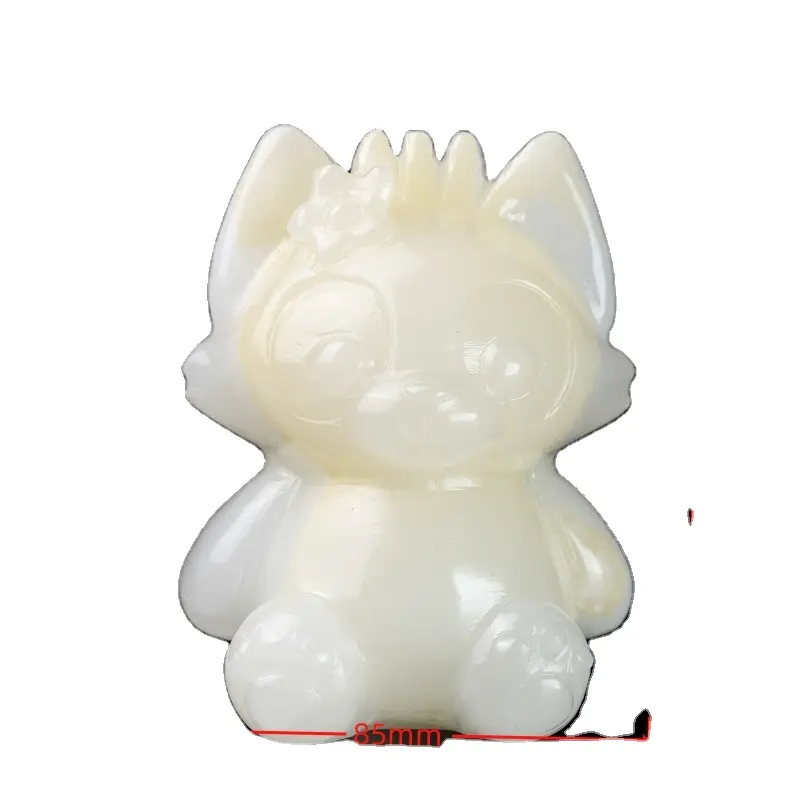 Manufacturers wholesale selling natural crystal gemstone jade cute animals hand-carved Lina bell cute animals