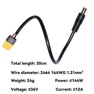 Kabel Daya Surya XT60 XT60H-F ke DC7909 (8.0mm) Kustom Pabrik, Kawat Tembaga Berlapis Timah 16AWG untuk Ecoflow Power Station, Drone FPV, RC - Product Image 2