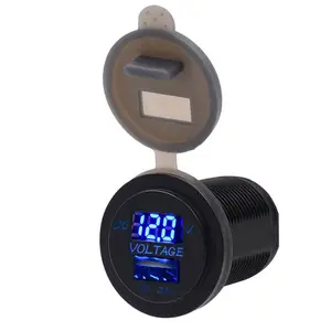 12v charger car Universal 2.1A USB Car Charger digital voltmeter 12v for Charge Car MP3 Player Electric Devices