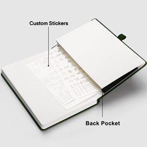 Mạnh mẽ và bền tùy chỉnh với logo của bạn và màu sắc chấm <span class=keywords><strong>Sketchbook</strong></span> cầu nguyện Nhật ký A5 Dot lưới Tạp Chí 160GSM Nâu PU máy tính xách tay - Product Image 5