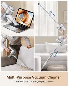 Aspirateur balai filaire avec cordon d'alimentation <span class=keywords><strong>de</strong></span> 7 m/23 pi, bac à poussière <span class=keywords><strong>de</strong></span> 1,0 L, 6-en-1 sans sac, pour cheveux et sols durs, usage hôtelier - Product Image 2