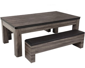 <span class=keywords><strong>Mesa</strong></span> de billar convertible multifunción, 7 pies, 3 en 1, con tapa de comedor, <span class=keywords><strong>ping</strong></span> <span class=keywords><strong>pong</strong></span>, 2 asientos de banco - Product Image 2