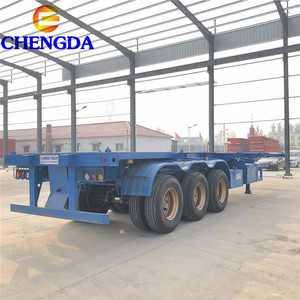 Chengda 3 essieux 40ft <span class=keywords><strong>squelette</strong></span> châssis à plat remorque 40ft conteneur remorque à vendre - Product Image 2