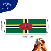 Drapeaux et bannières défilants personnalisables et évolutifs pour événements sportifs, pour l'encouragement des équipes, fabriqués en polyéthylène durable, pour la Dominique