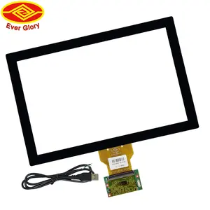 Tela tátil capacitiva de 10.1 polegadas 16:9, painel de vidro do sensor do ito 10 tela de toque 10.1 ", moldura digital para fotografia jogadores