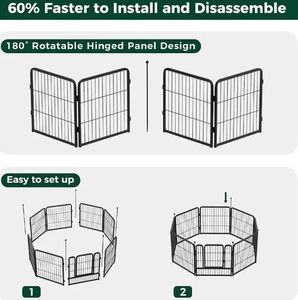Cages pour chiens en treillis métallique soudé de qualité supérieure, grand chenil extérieur pour animaux de compagnie, course pour chiens avec toit - Product Image 6