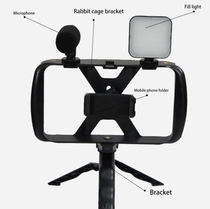 Kit de vlogging pour téléphone portable exceptionnel : microphone, lumière LED, trépied - Enregistrement vidéo tout-en-un pour la photographie micro/macro - Product Image 2