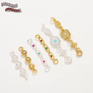Nantong Chinese Style Bracelet Extension Chain 18k Gold Plated Alloy DIY Jewelry Making Accessories For Bracelet - Product Image 2