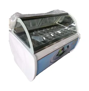 larger scale commercial display freezer with ice cream pan and ice popsicles pan automatic defrost system