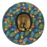 Chapeau de paille de sauveteur d'été personnalisé avec impression de logo personnalisé de la pêche chapeau de plage sombrero de surf chapeau de paille de sauveteur