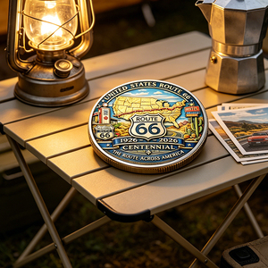 Pièce de monnaie commémorative en métal « 100 ans de la Route 66 » pour collectionneurs – Vente en gros - Product Image 5