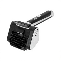 Brosse de nettoyage électrique sans fil pour barbecue, nettoyeur rotatif avec lumière LED, tête de brosse détachable pour barbecue et camping
