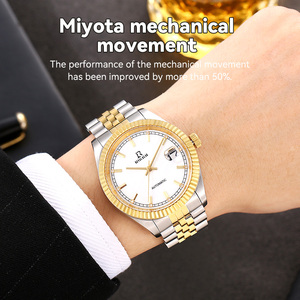 Nouvelle <span class=keywords><strong>Montre</strong></span>-Bracelet à Quartz de Luxe pour <span class=keywords><strong>Homme</strong></span> en Acier Inoxydable, Modèle 2025, avec Mouvement Seiko, <span class=keywords><strong>Montre</strong></span> d'Affaires OEM Tendance et Élégante - Product Image 4