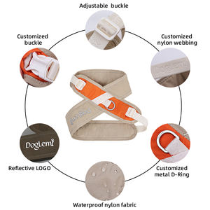 Tali kekang anjing tugas berat X Mesh, tali nilon dapat disesuaikan dengan gesper modis nyaman ukuran XS untuk berjalan mudah - Product Image 2