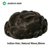 Prothèse capillaire Q6 de 8 tailles, densité 130%, 32 couleurs, 6 pouces, en cheveux humains indiens naturels, avec base en dentelle française et PU, pour homme