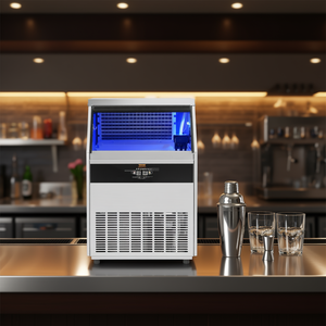 Machine à glaçons commerciale Vevor, production de 300 lb/jour, capacité de stockage de 88 lb, affichage numérique LED, utilisation en bar, acier inoxydable - Product Image 2