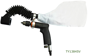Perceuse pneumatique industrielle à aspiration centrale TY13845V, mandrin 5/16 pouces, 4500 tr/min, 0,45 CV, poignée pistolet, accessoire de collecte des poussières de perçage - Product Image 2