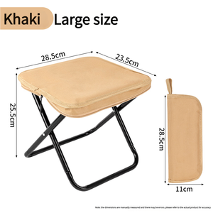 Chaise de pêche et de pique-nique portable ultra-légère et compacte en acier pliable avec sac à fermeture éclair pour la randonnée et le petit camping - Product Image 6