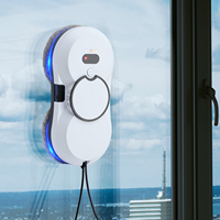 Robot de nettoyage de fenêtres électrique intelligent automatique avec fonction de pulvérisation d'eau, navigation intelligente, système de sécurité triple