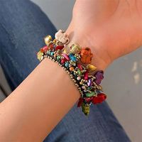 Ensemble de bracelets bohèmes perlés pour femmes avec pendentifs éléphant, bracelets superposés colorés pour anniversaire