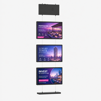 Dreifach-Bildschirm Digitale Werbeanzeige 21,5" FHD Cloud-basiertes CMS 3 Jahre Garantie für Immobilienbüros Schaufenster-Display