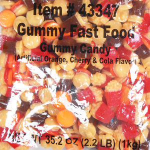 Bonbons gélifiés <span class=keywords><strong>halal</strong></span> Amos 4D aux saveurs de fruits, forme réaliste de <span class=keywords><strong>mini</strong></span>-plats rapides en 3D - Product Image 6