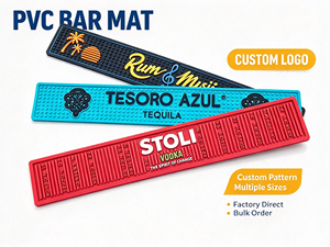 Custom PVC Bar <b>Mat</b> <b>Non</b> <b>Slip</b> Bar Runner With Logo For Bar Counter, Waterproof Spill Bar <b>Mat</b> - Product Image 2