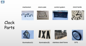 Tùy chỉnh ngoài trời lớn kim loại tháp đồng hồ đôi-mặt kim hiển thị với mô hình danh lam thắng cảnh động cơ điện cho trở lại trường học - Product Image 2