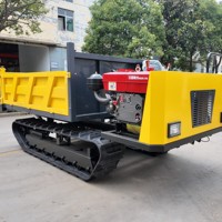 3 Ton Elektrische Rupsbandtransporter Rubber Crawler Carrier Mini Track Dumper voor Landbouw, Berg, Boomgaard, Bouwtransport