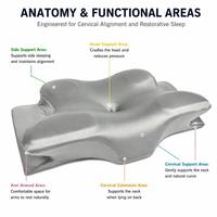 ODM OEM Oreiller en mousse à mémoire de forme moderne en forme de papillon avec soutien cervical, lavable, ergonomique, rafraîchissant, hypoallergénique, vente en gros