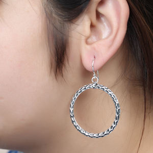 Pendientes de Plata de Ley 925 con Diseño Geométrico, Joyería de Lujo para Mujer, para Bodas, Uso Diario, Regalo Moderno - Product Image 3