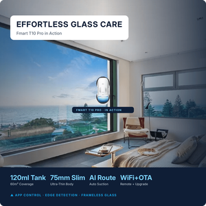 <span class=keywords><strong>Robot</strong></span> Nettoyeur de Vitres FMART T10Pro en Promotion – Multi-surfaces (Verre, Carrelage, Miroir, Bois, Marbre) avec Double Tampon Microfibre - Product Image 5