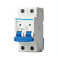 Dua fase kualitas terbaik CHINT NB1-63 2 P AC MCB miniatur Circuit Breaker 2 tiang G1 disjones cteur DIN Rail Tipe C CB MCB