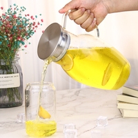Faible Quantité Minimale De Commande Nordique Personnalisé Marteau motif Pichet En Verre Ensemble 1500ml En Verre Espagnol Style Porron Cruche À Vin