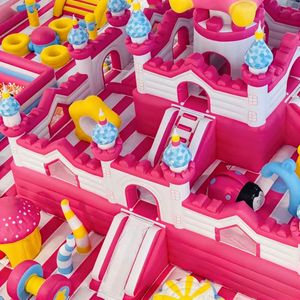 Équipement de jeu intérieur personnalisé pour enfants, grande aire de jeux intérieure avec toboggans amusants et château gonflable - Product Image 3