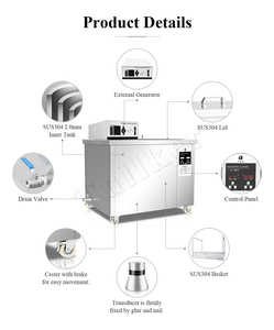 Nettoyeur ultrasonique haute puissance, 28kHz/40kHz, 30 l, 3600W, pour retirer la poussière d'huile, du moule d'injection, pièces de bateau, nettoyeur sonique - Product Image 4