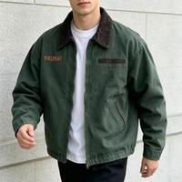 Veste de travail en toile personnalisée avec doublure, veste en toile robuste vintage, veste de travail