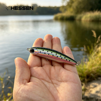 Leurre crayon coulant Hessen 3.5g/5.5g/8g/12g/17g pour lancer depuis le rivage et longue distance, leurre artificiel pour poissons d'eau salée et saumon