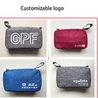 Organisateur de toilette imperméable avec logo personnalisé, essentiels de voyage, rangement pour pinceaux de maquillage de voyage, trousse de toilette matelassée, étui de beauté pour hommes