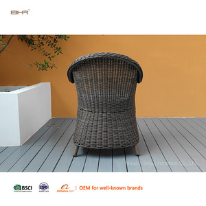 Silla <span class=keywords><strong>de</strong></span> Balcón <span class=keywords><strong>de</strong></span> Mimbre BHR, Muebles <span class=keywords><strong>de</strong></span> Jardín Tejidos a Mano, Ratán para Comedor al Aire Libre, <span class=keywords><strong>Sillones</strong></span> con Textura Natural y Asiento Cómodo - Product Image 4