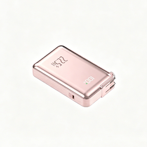 Batterie externe tendance avec prise CA pliable, câbles de charge doubles intégrés, charge rapide 22,5 W - Product Image 1