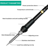 Fers à souder électroniques filaires 908, outils de soudage, température réglable, 60W, prise UK