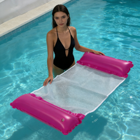 Hamac aquatique gonflable en PVC et chaise longue pliable en maille pour enfants et adultes