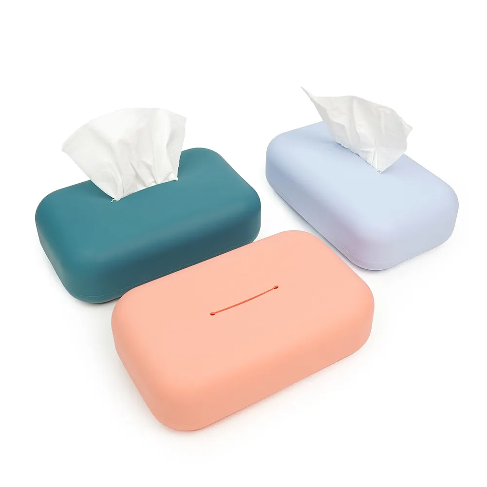 Großhandel Silikon-Tuschenhalter-Schachtel kreativer Tütenbox tragbarer dekorativer Haushalt-Gesichtstuchhalter